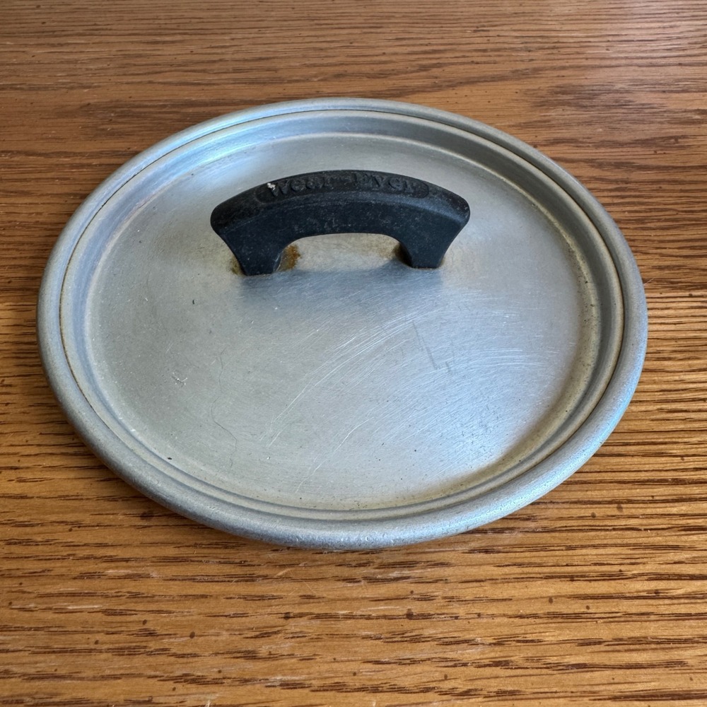 Wear-Ever Vintage Aluminum Pot Lid Replacement Black Handle